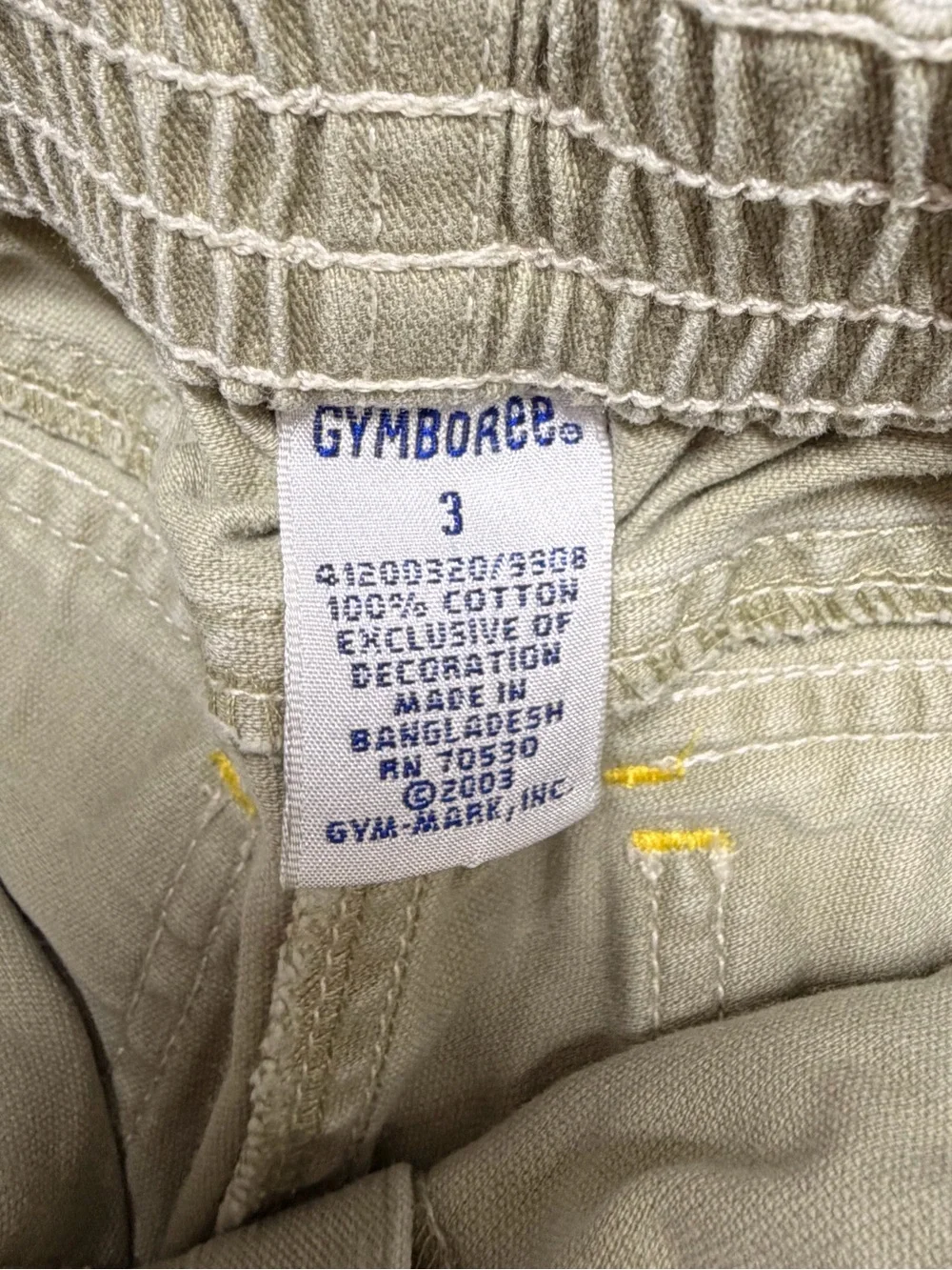 Vintage 2003 100% cotton toddler double knee pants size 3 Gymboree